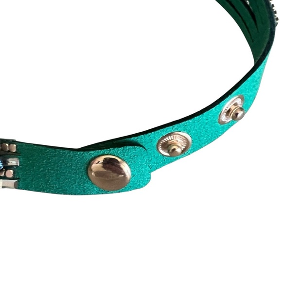 Chic Green and Gold Wrap Bracelet or Choker - Picture 7 of 7